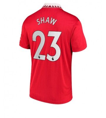 Manchester United Luke Shaw #23 Hjemmedrakt 2022-23 Kortermet
